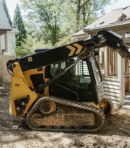 construction site with bulldozer