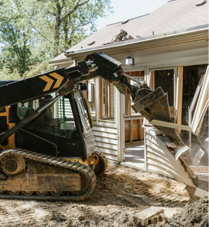 Bulldozer demolition